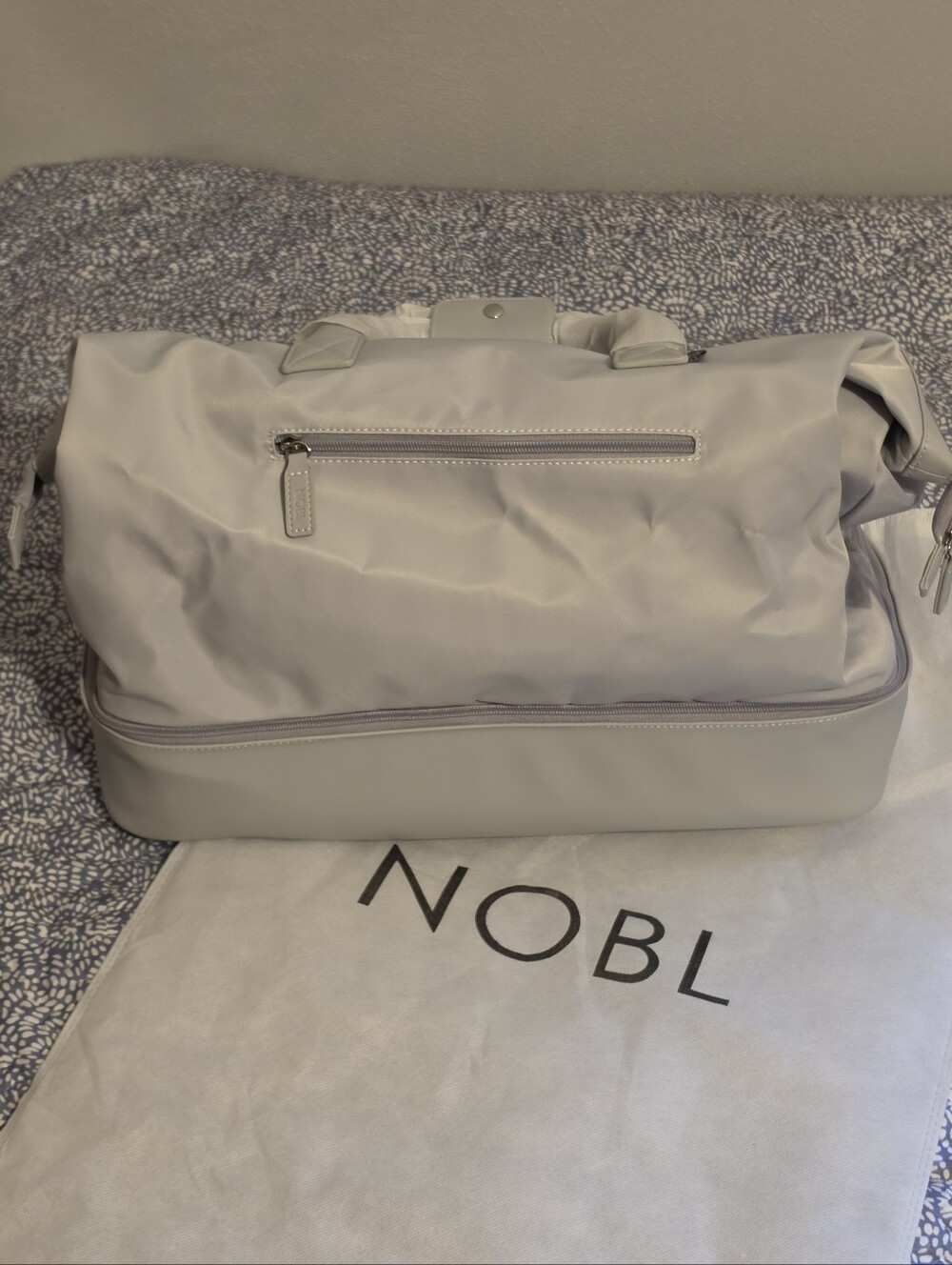 NWT NOBL Silver Weekender Bag